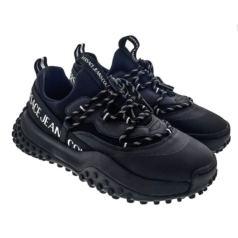Versace Jeans Couture Men’s Black Signature Low-Top Sneakers